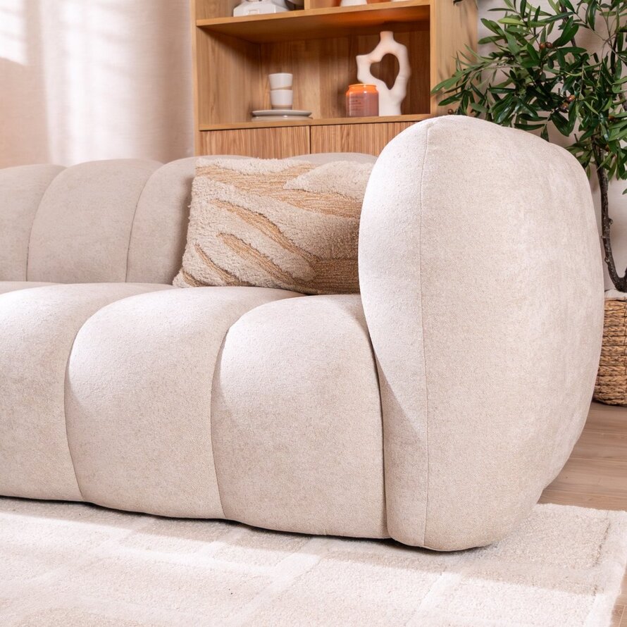 Hoekbank links Luca chenille beige