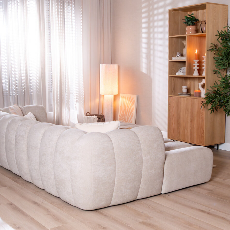 Hoekbank links Luca chenille beige