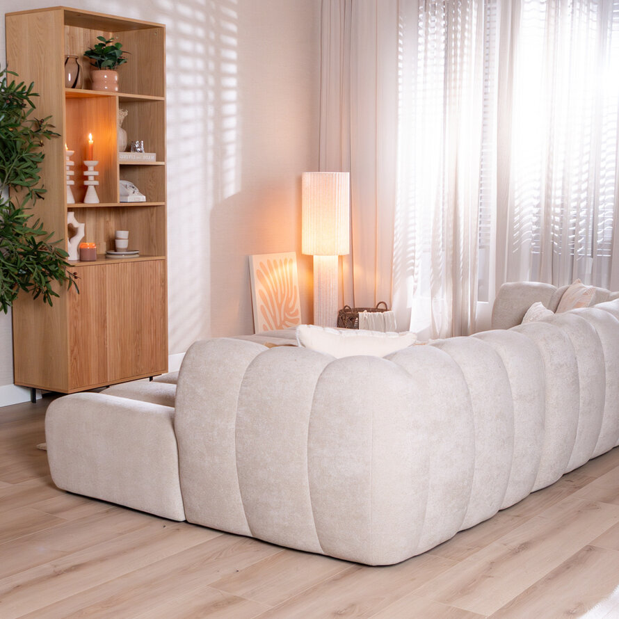 Hoekbank rechts Luca chenille beige