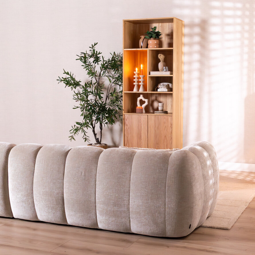 Hoekbank rechts Luca chenille sand