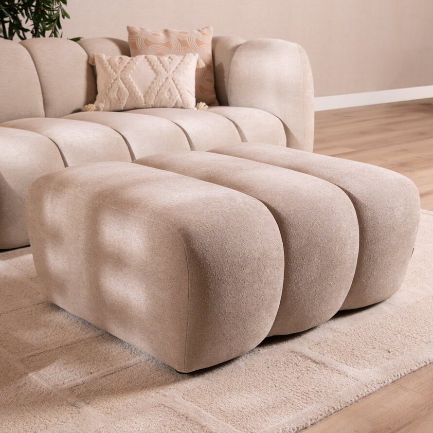 Hocker Luca chenille beige
