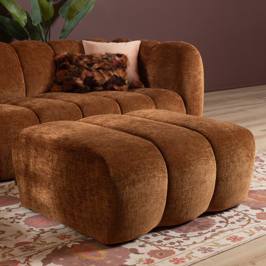 Hocker Luca chenille koper