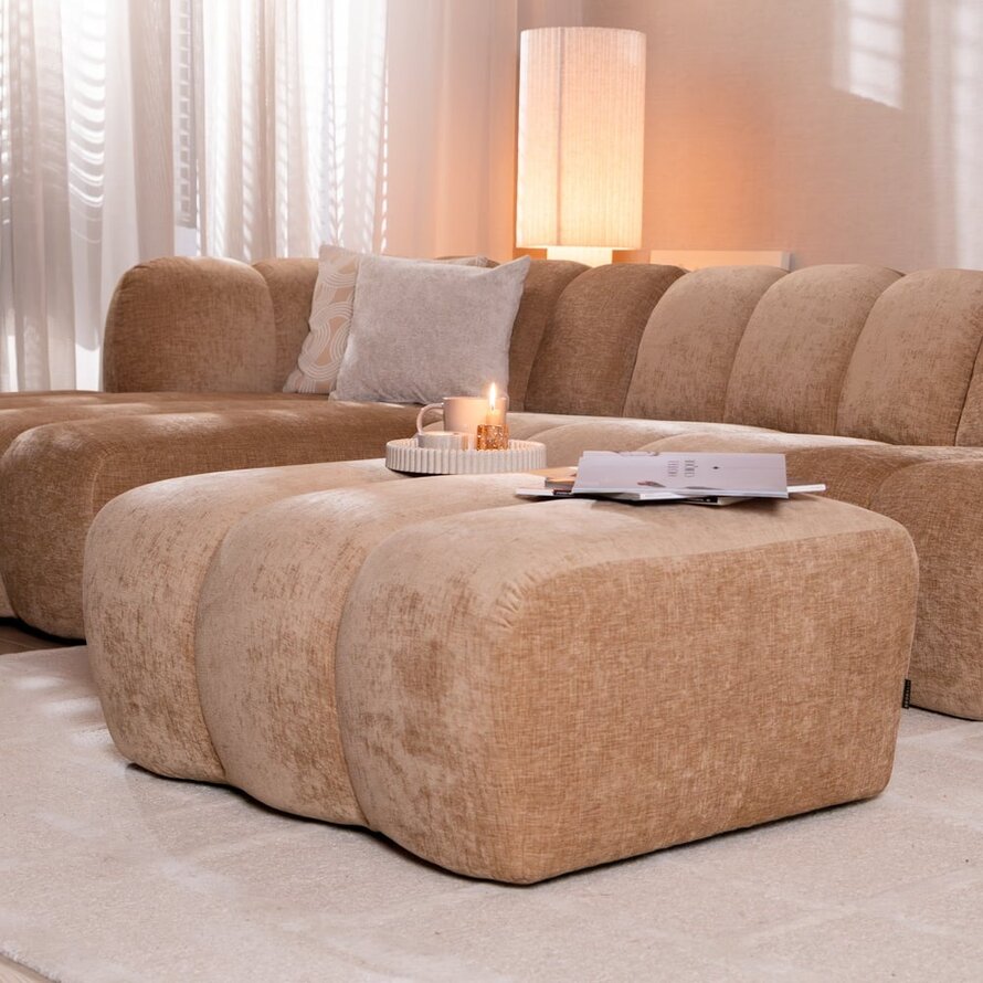 Hocker Luca chenille peach