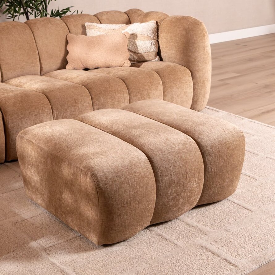 Hocker Luca chenille peach