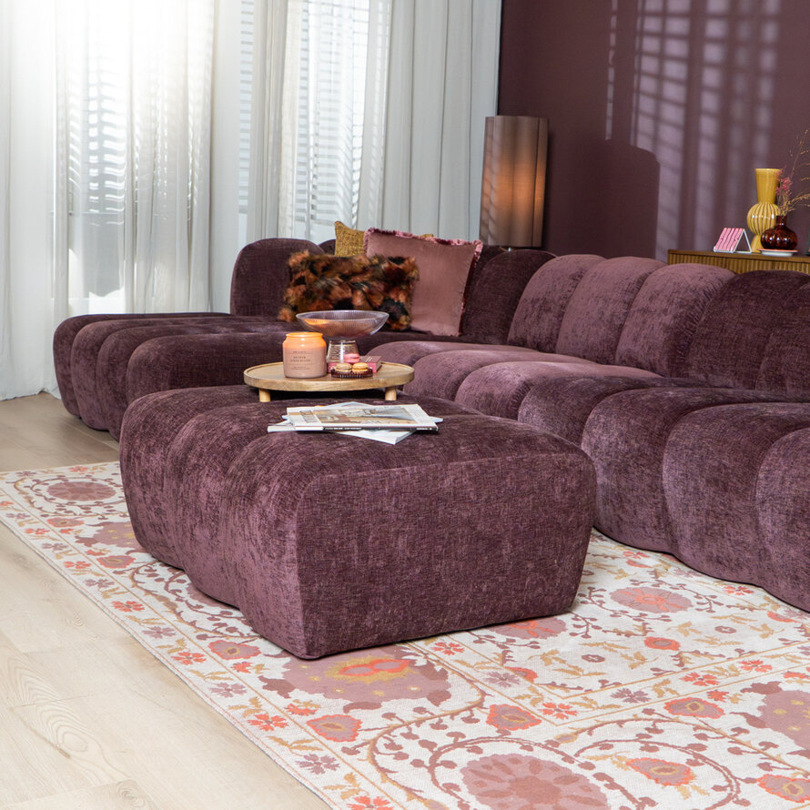 Hocker Luca chenille paars