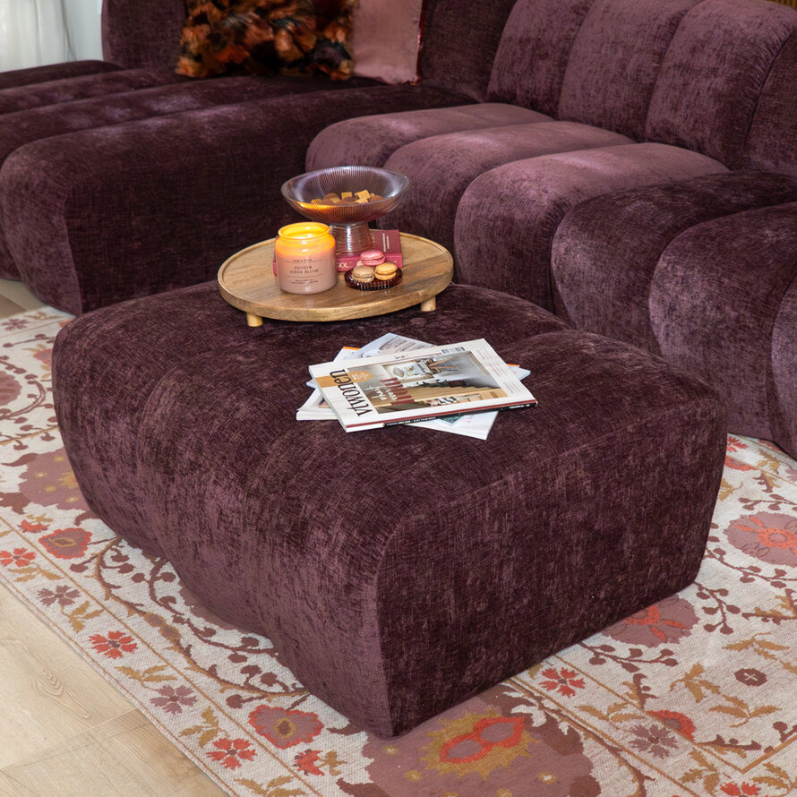 Hocker Luca chenille paars