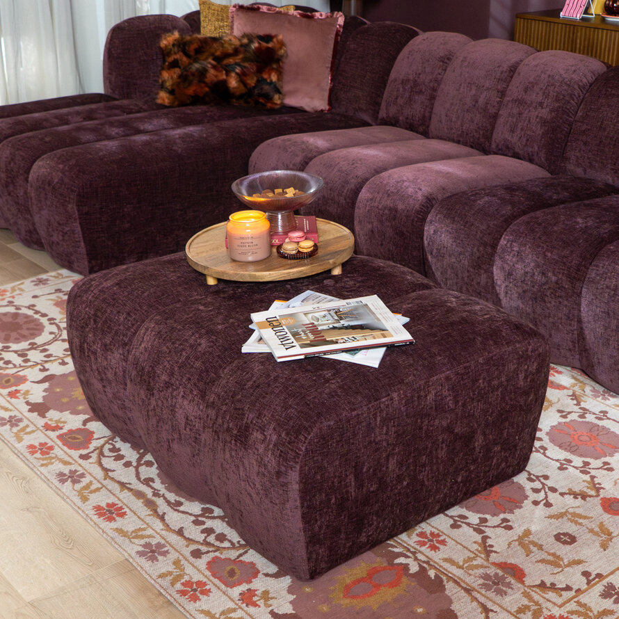 Hocker Luca chenille paars