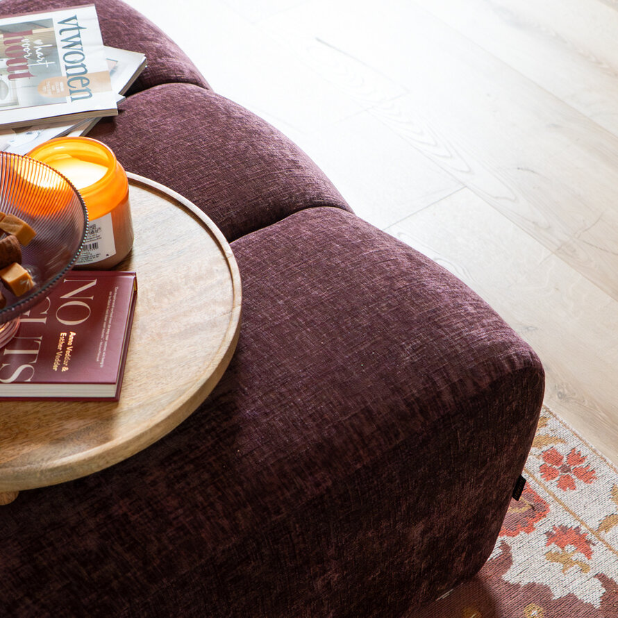 Hocker Luca chenille paars