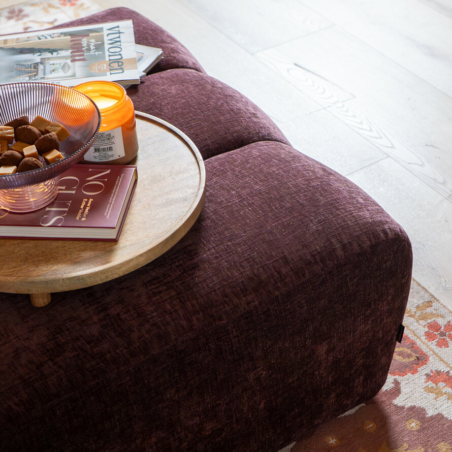 Hocker Luca chenille paars