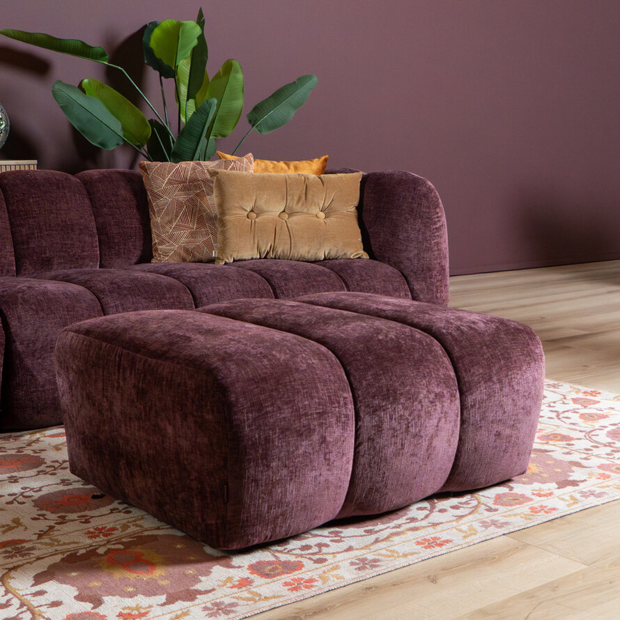 Hocker Luca chenille paars