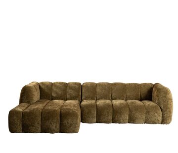 Bronx71 Hoekbank links Luca chenille olijf groen