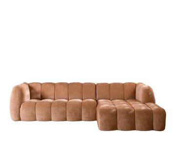 Bronx71 Hoekbank rechts Luca chenille peach