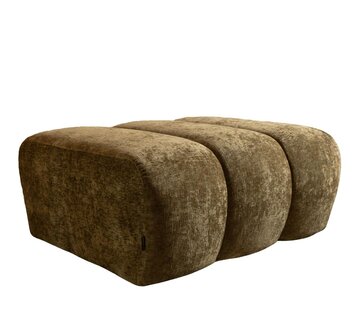 Bronx71 Hocker Luca chenille olijfgroen