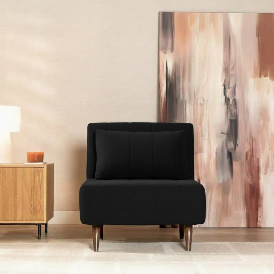 Slaapfauteuil Hanna zwart velvet