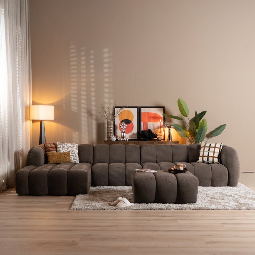 Fauteuil Luca chenille bruin