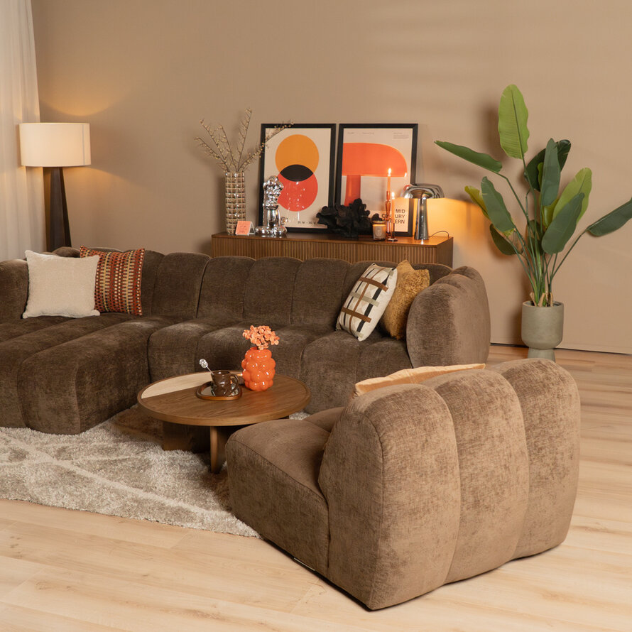 Fauteuil Luca mocha chenille