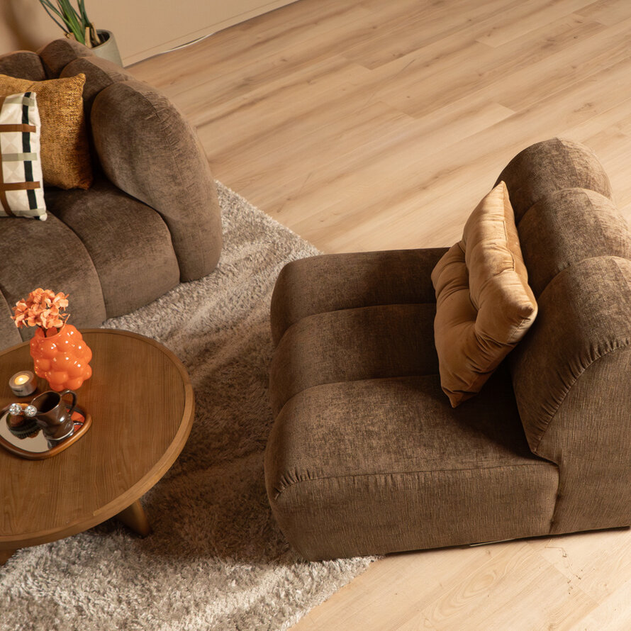 Fauteuil Luca mocha chenille