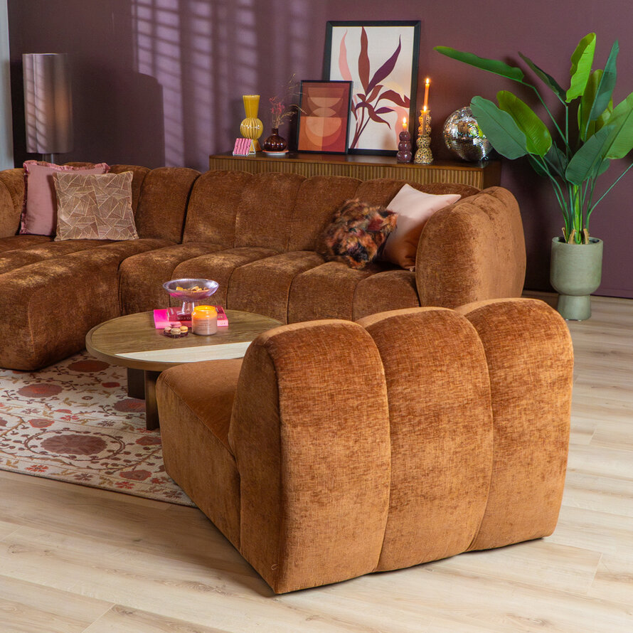 Fauteuil Luca chenille koper