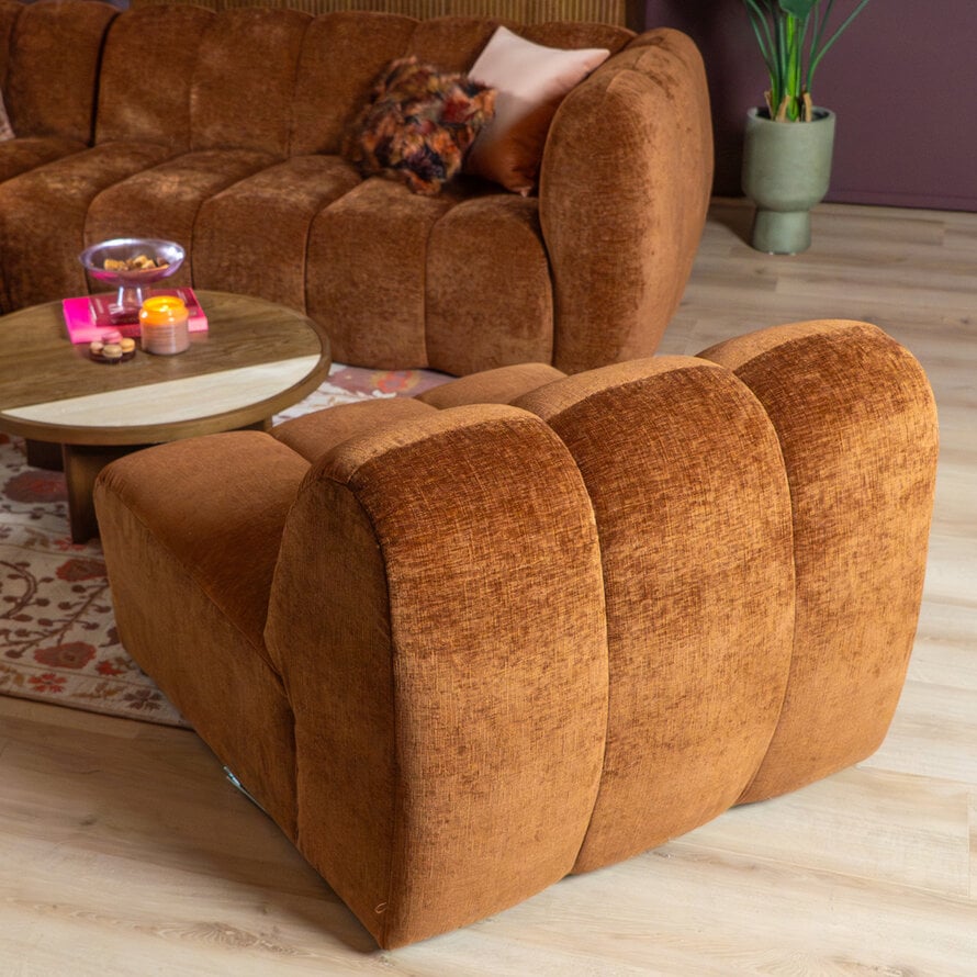 Fauteuil Luca koper chenille