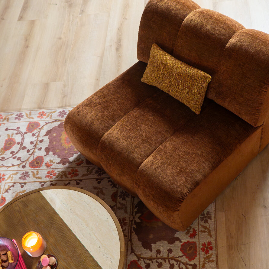 Fauteuil Luca chenille koper