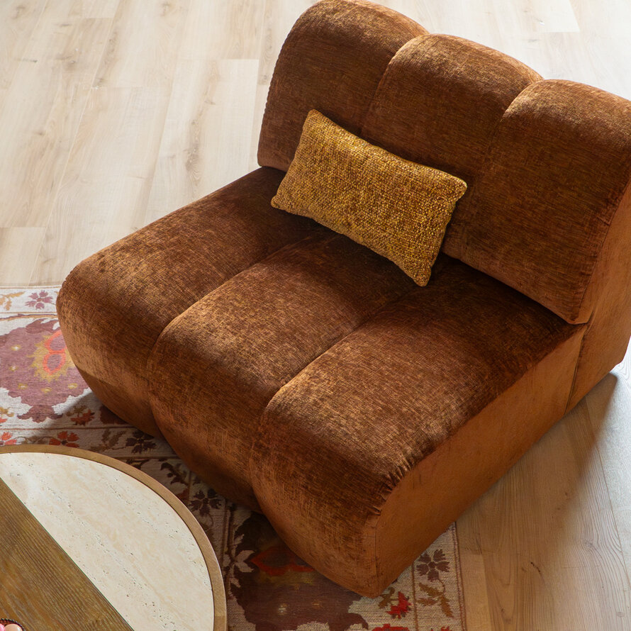 Fauteuil Luca chenille koper