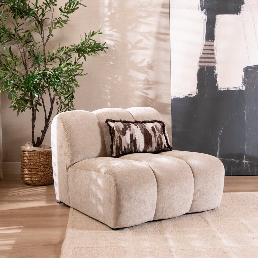 Fauteuil Luca chenille sand