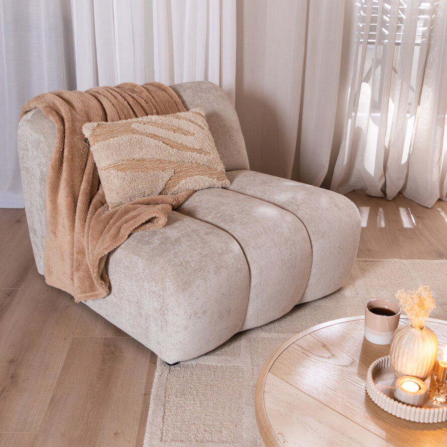 Fauteuil Luca chenille sand