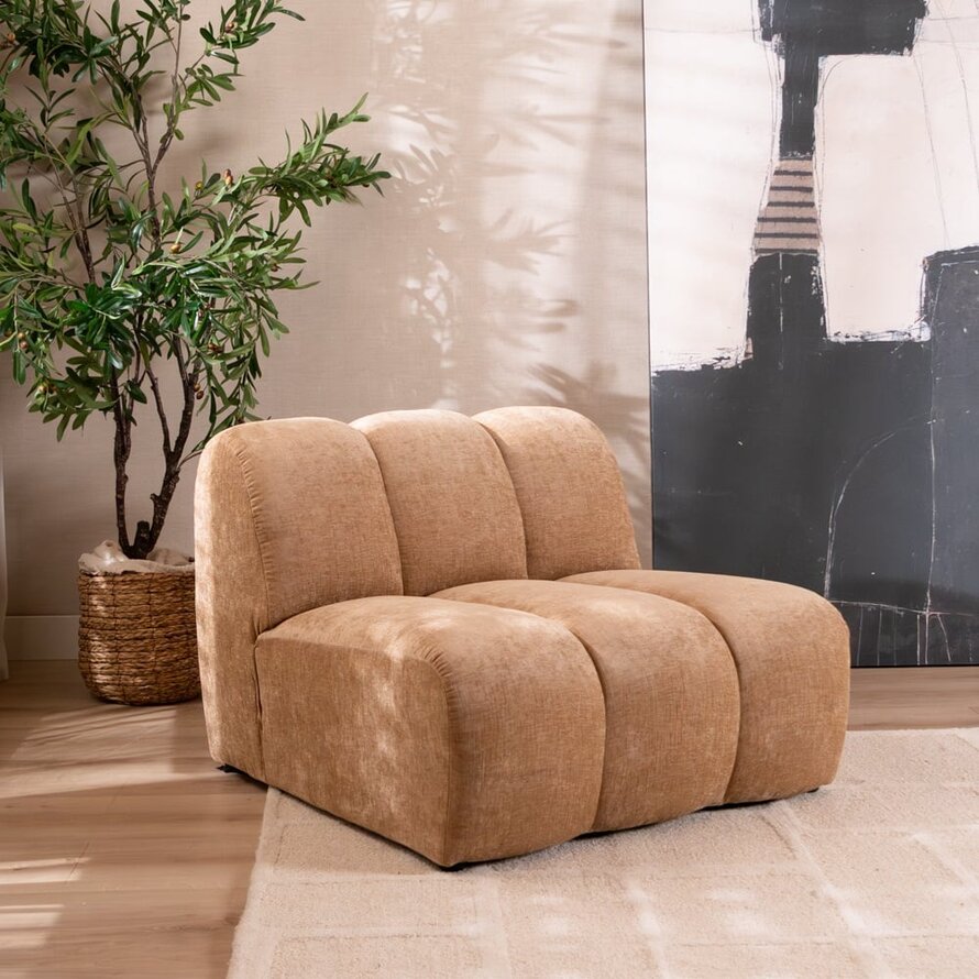 Fauteuil Luca chenille peach