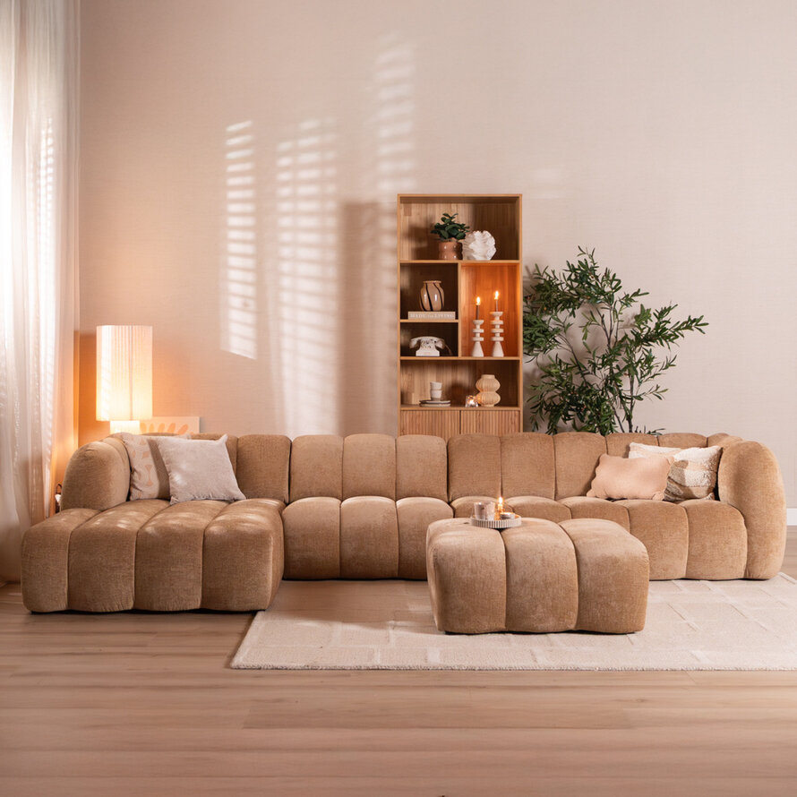 Fauteuil Luca chenille peach