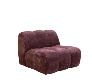 Bronx71 Fauteuil Luca chenille paars