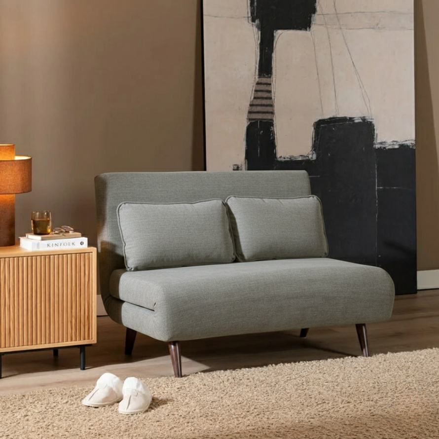 Slaapbank 1,5 persoons Kristian groen gerecycled polyester