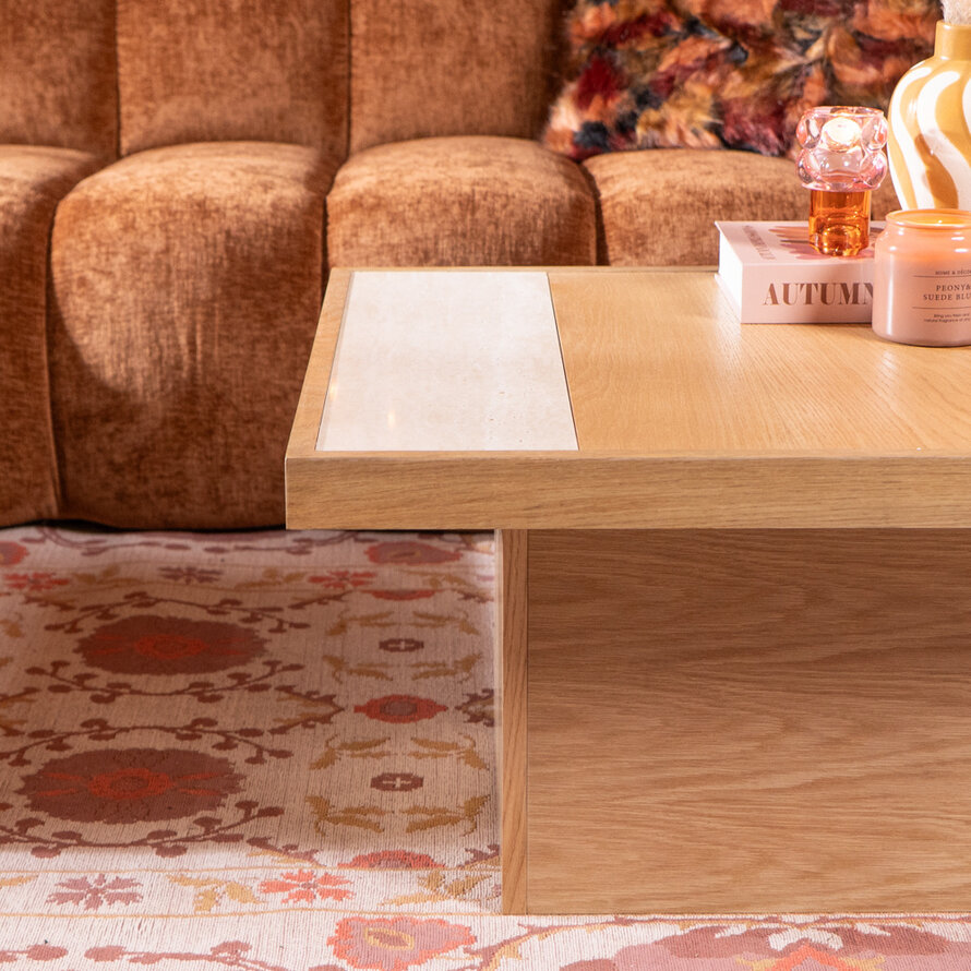 Salontafel Java blank eiken 70x70 cm