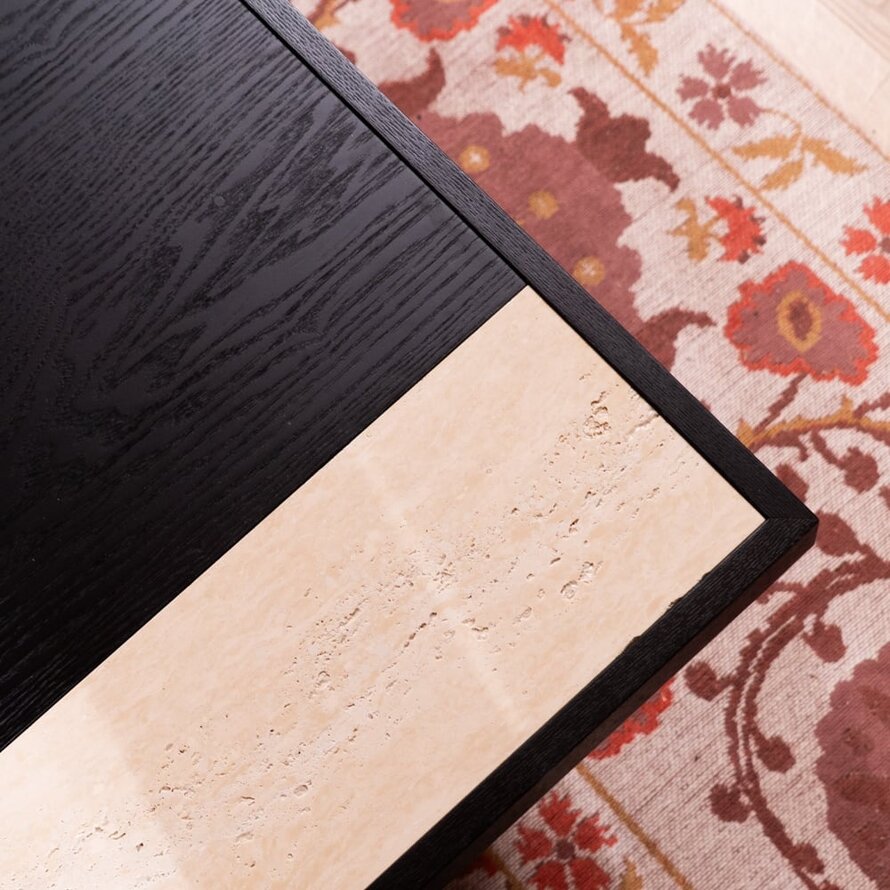 Salontafel Java zwart eiken 70x70 cm