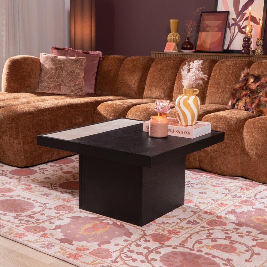 Salontafel Java zwart eiken 70x70 cm