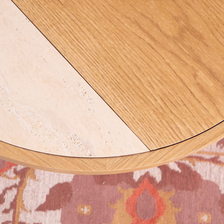 Salontafel Maeva Ø80 cm naturel eiken