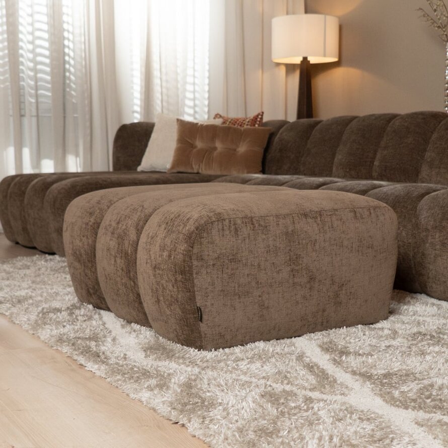 Hocker Luca chenille mocha