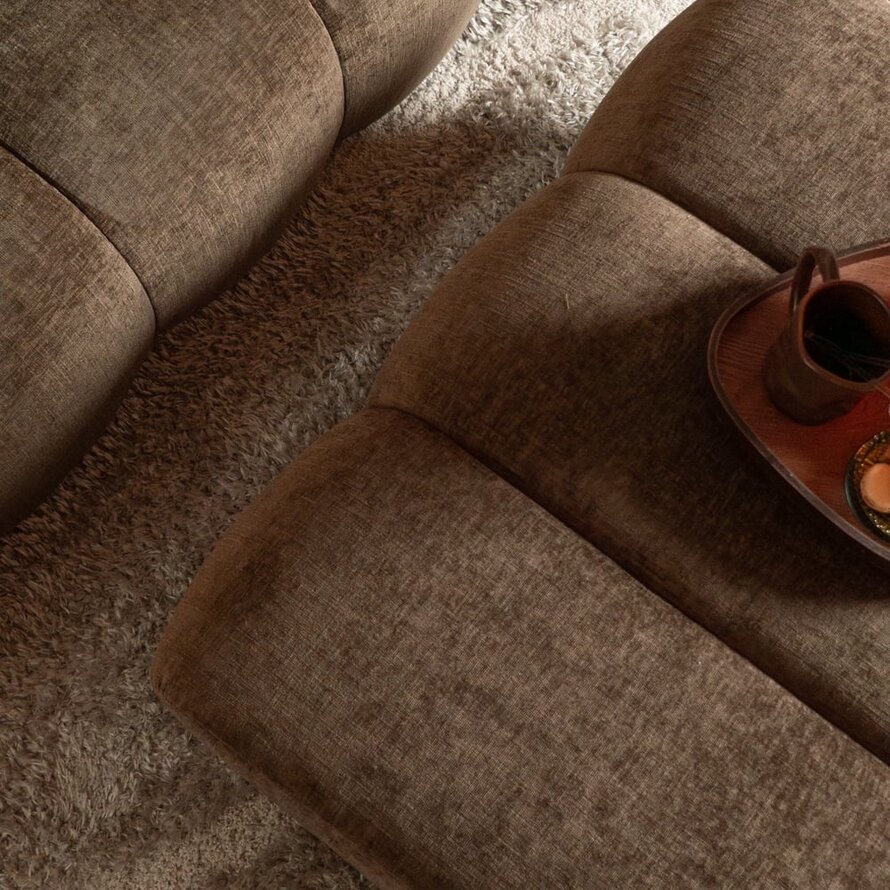 Hocker Luca chenille mocha