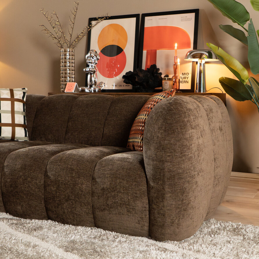 3-zitsbank Luca mocha chenille