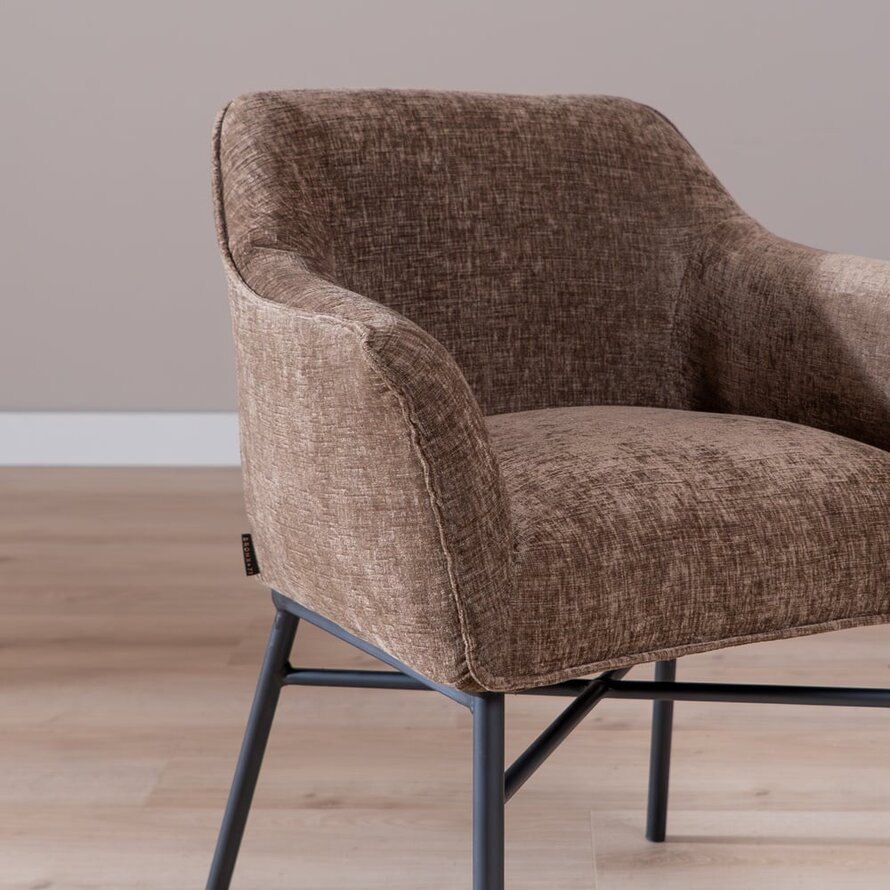Stoel Nubo chenille mocha