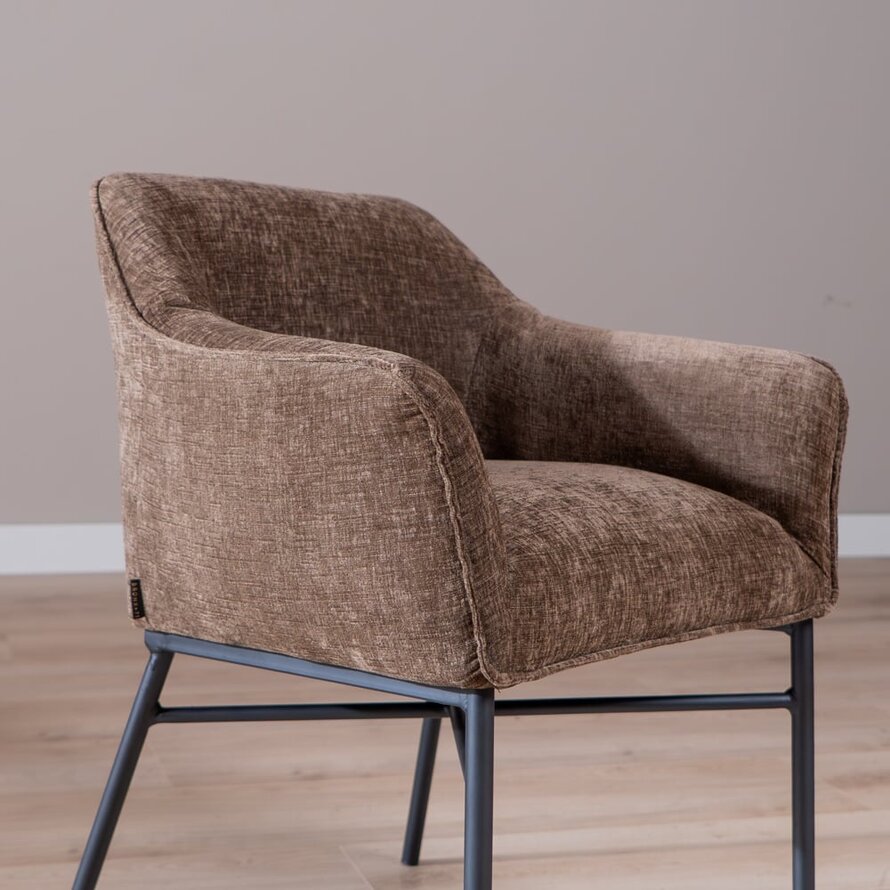 Stoel Nubo chenille mocha