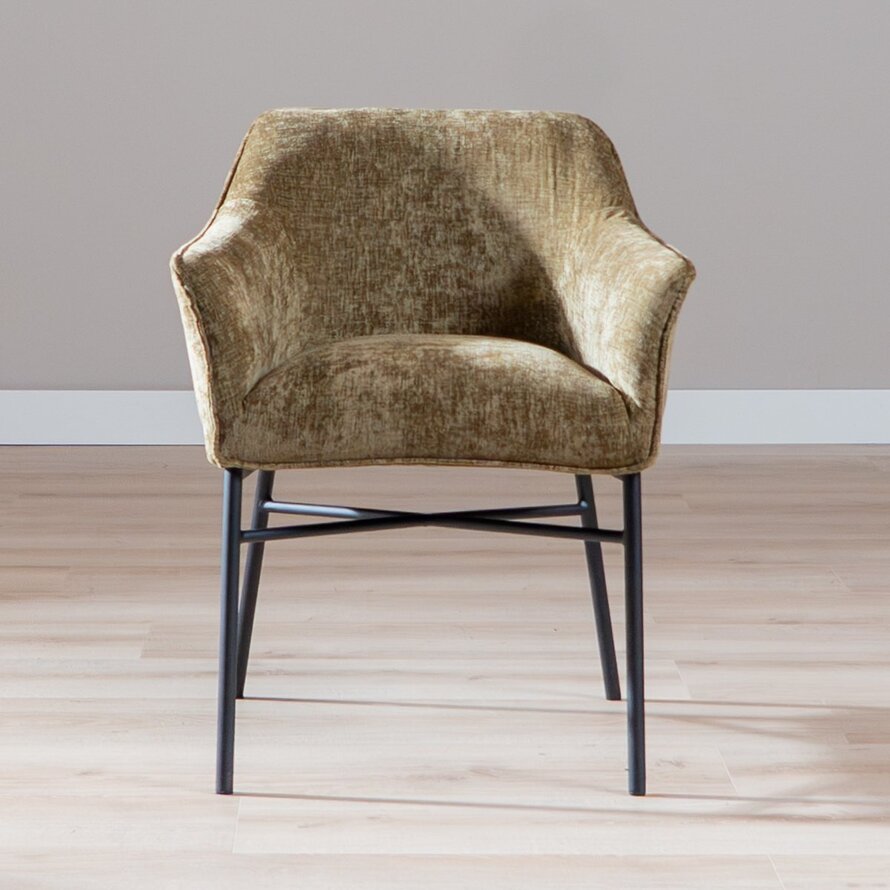 Stoel Nubo chenille olijfgroen