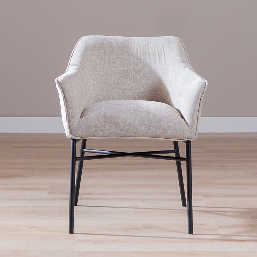 Stoel Nubo chenille sand