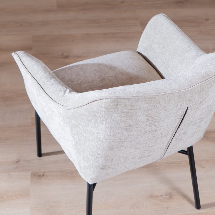 Stoel Nubo chenille sand