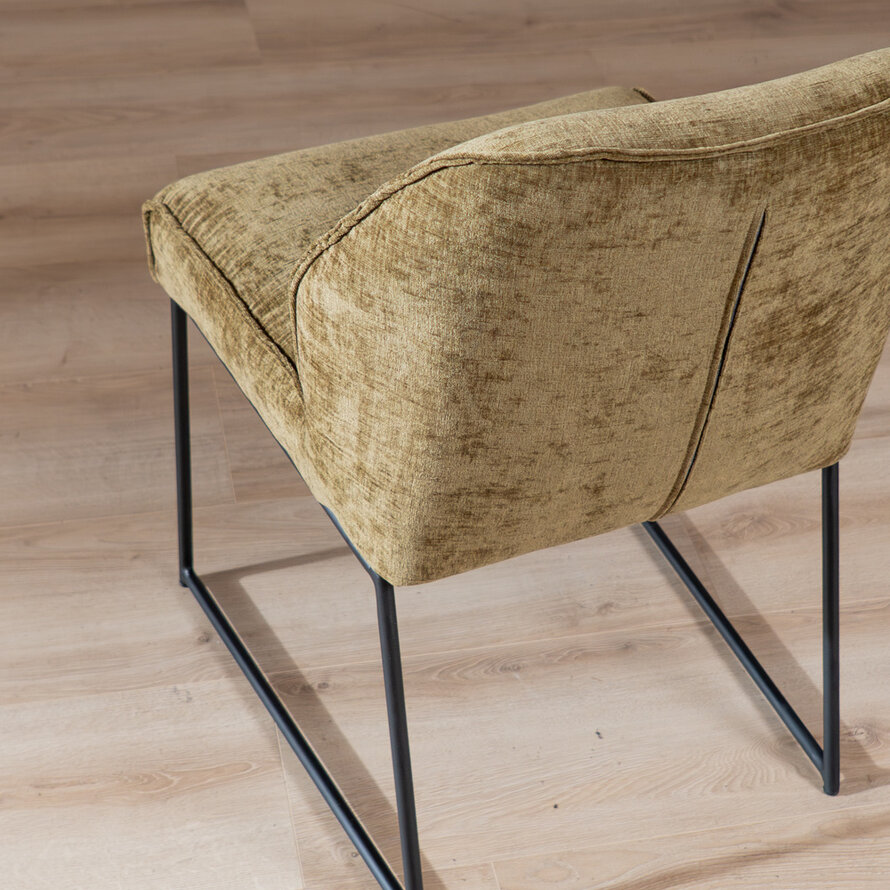 Stoel Momo chenille olijfgroen