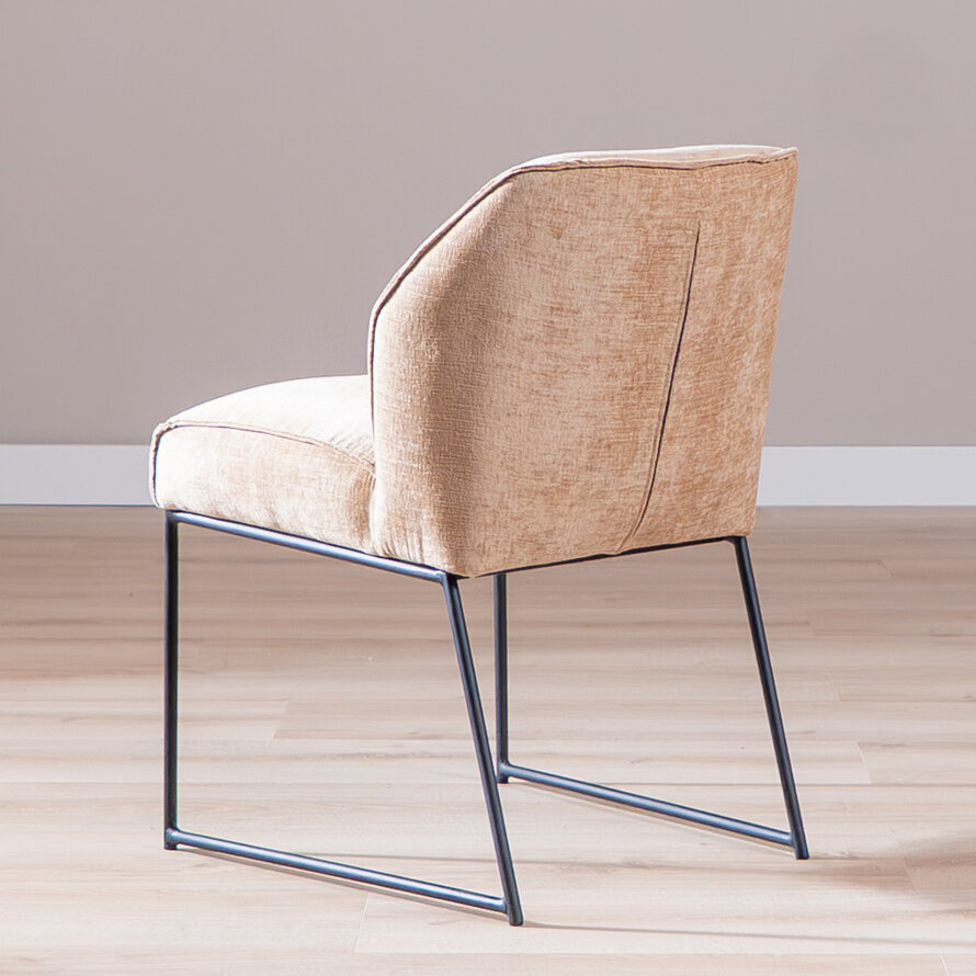 Stoel Momo chenille peach