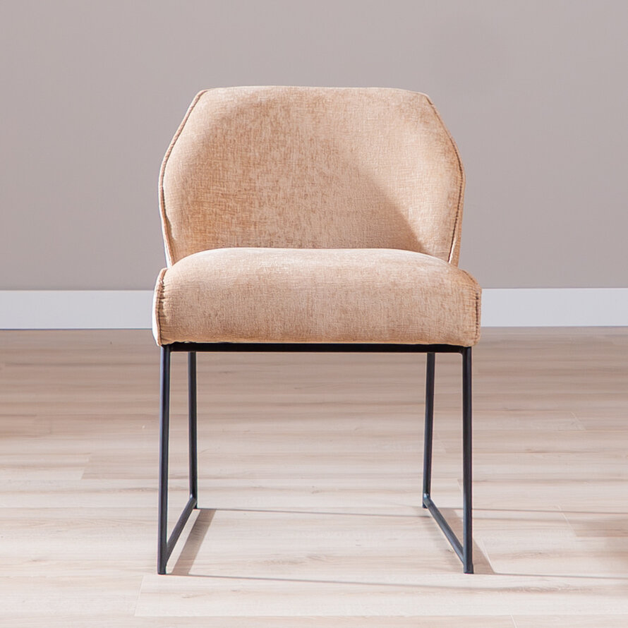 Stoel Momo chenille peach