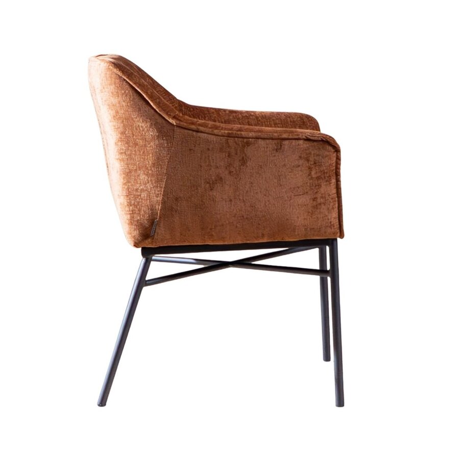 Stoel Nubo chenille koper