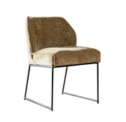 Bronx71 Stoel Momo chenille olijfgroen