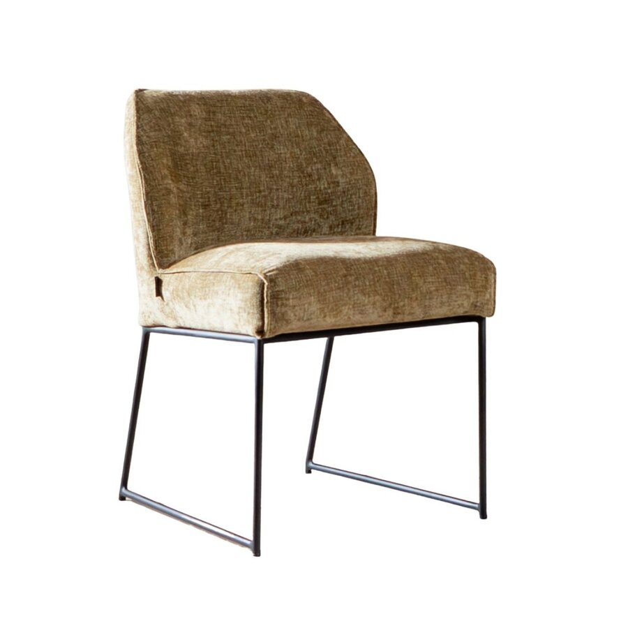 Stoel Momo chenille olijfgroen