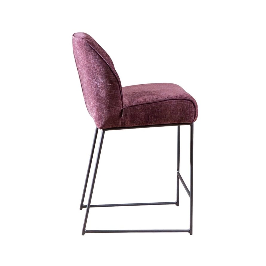 Barkruk Momo chenille paars 73 cm